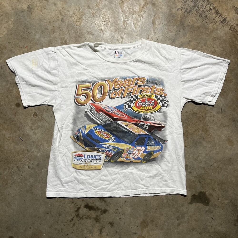 Vintage Y2k Charlotte Nascar Double Sided Racing T-Shirt